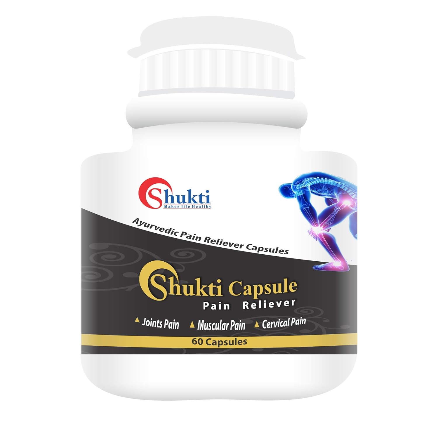 Shukti Ayurvedic Pain Killer & Cure Capsules Joint Relief Supplement