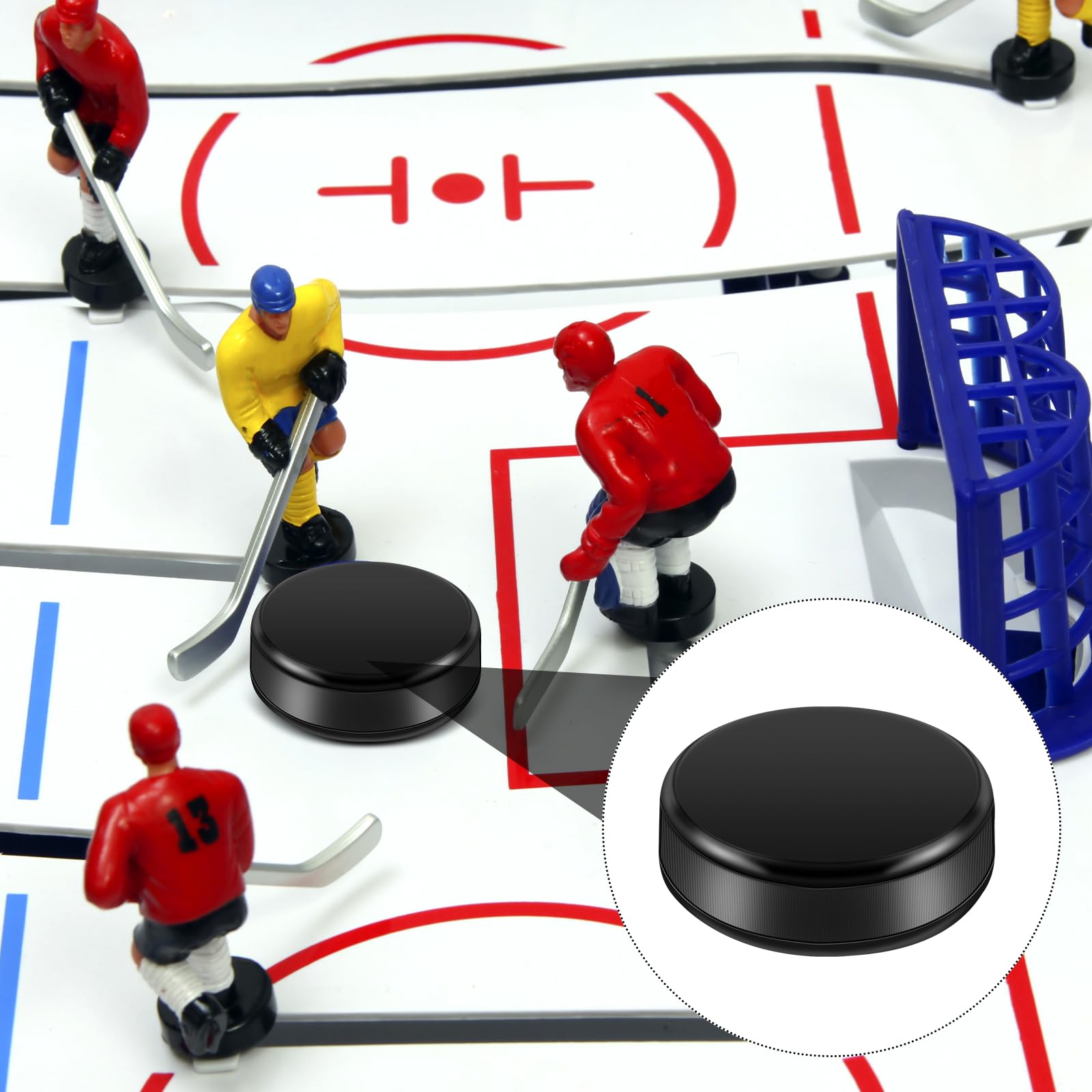 Mini discos de hockey de 0.98 x 0.33 pulgadas para mesas, pequeños discos de repuesto, accesorios de hockey para adultos, equipo de entretenimiento divertido (20 piezas) 7