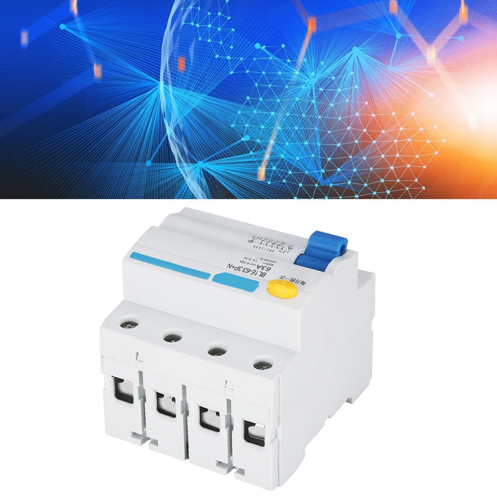 Disjoncteur Différentiel 3P+N 63A 230V 30mA RCCB pour Protection Installation Électrique Industrielle