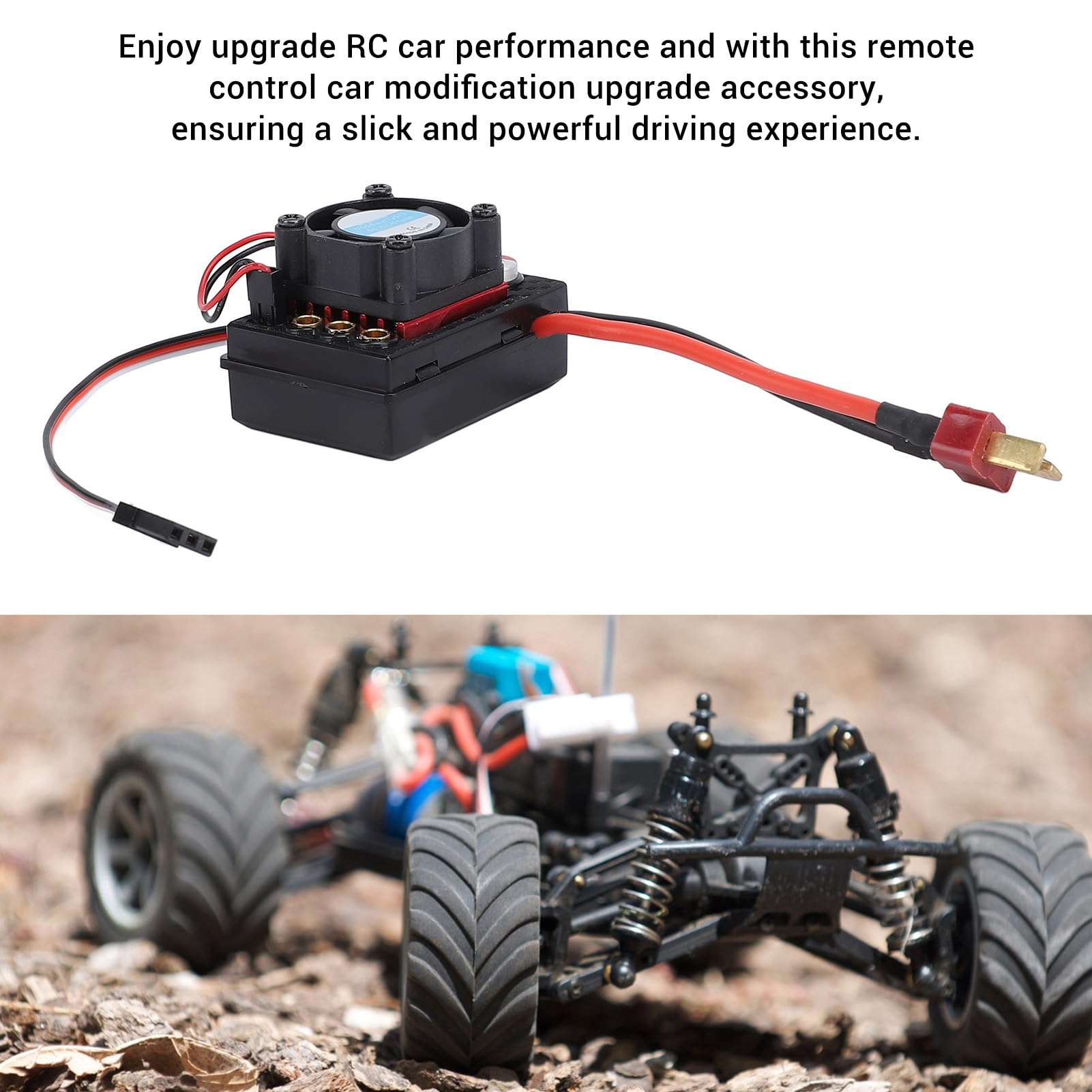 RC Coche sin Escobillas ESC Componentes Electrónicos Control Remoto Coche sin Escobillas ESC con Ventilador 35A para 144010 124017 124016 124007 184016 124008 C8803