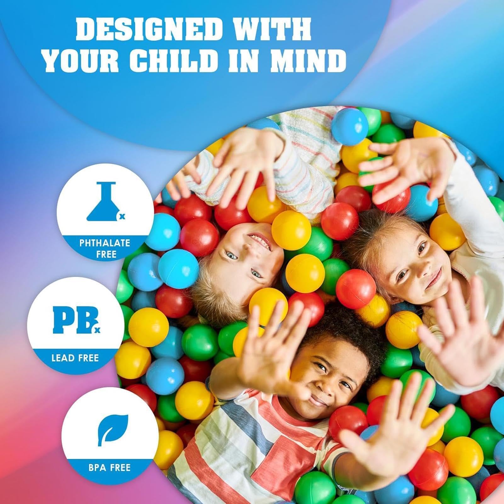 Palline per Piscina di Palline per Bambini 50 Pezzi Giocattoli | Palline Antistress da 7 cm per Recinto per Giochi, Tenda, Piscina, Festa di Compleanno, Decorazione