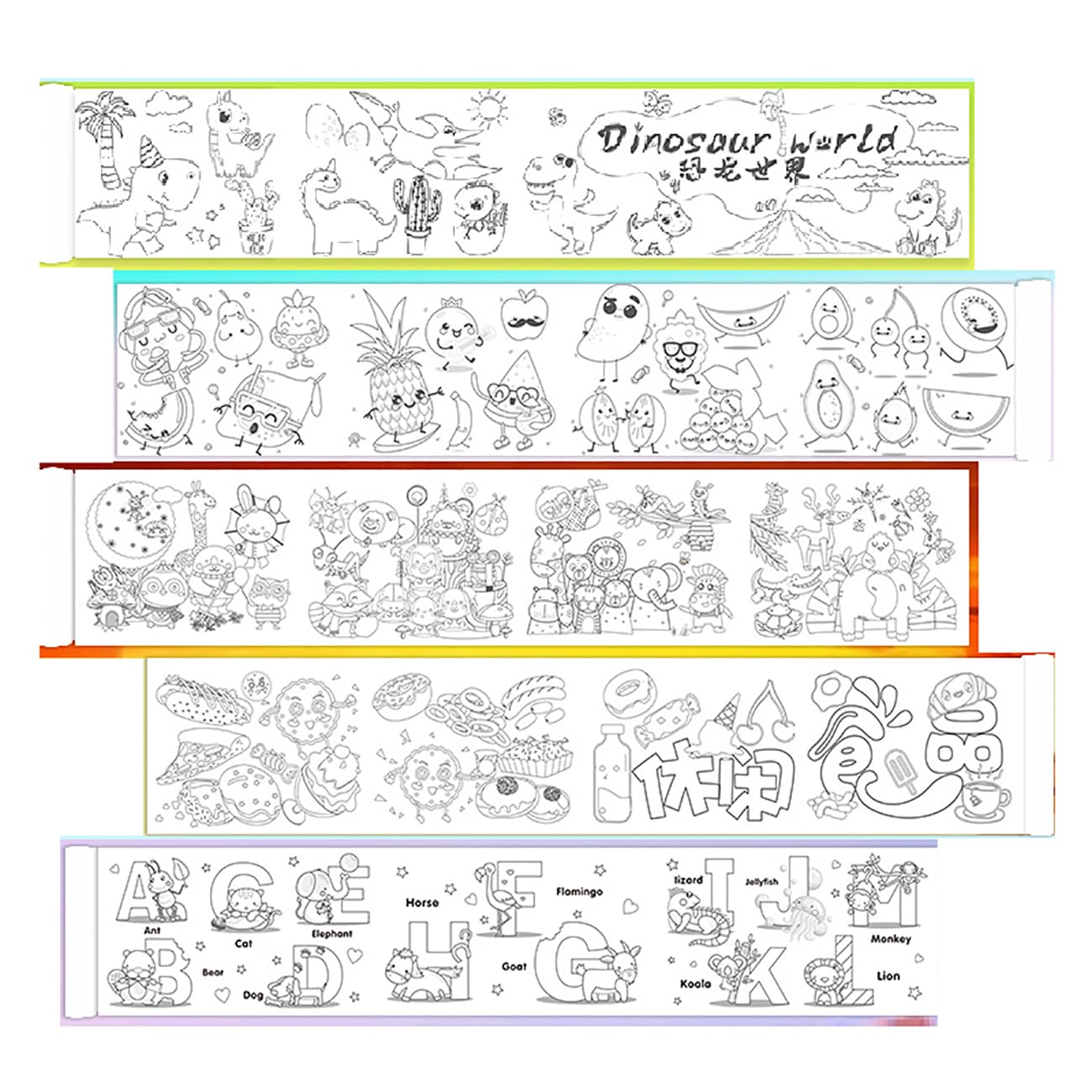 Drawing Roll DIY Coloring Paper 10 Meters Sticky Coloring Paper Roll, DIY Painting Drawing Paper Color Filling Paper Wall Art