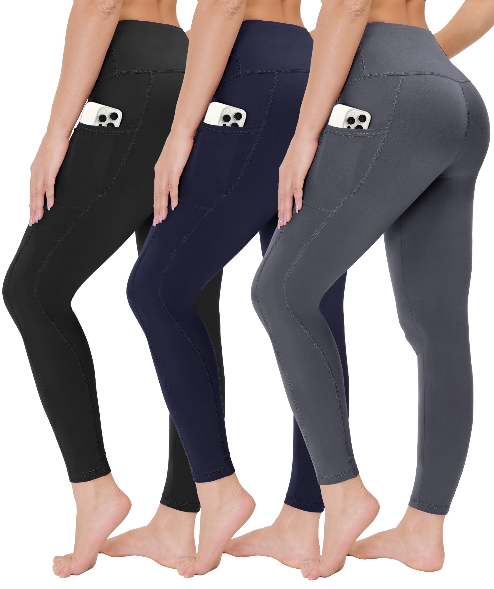 High Waisted Leggings for Women - Soft Athletic Tummy Control Yoga Pants for Cycling Dance Tights