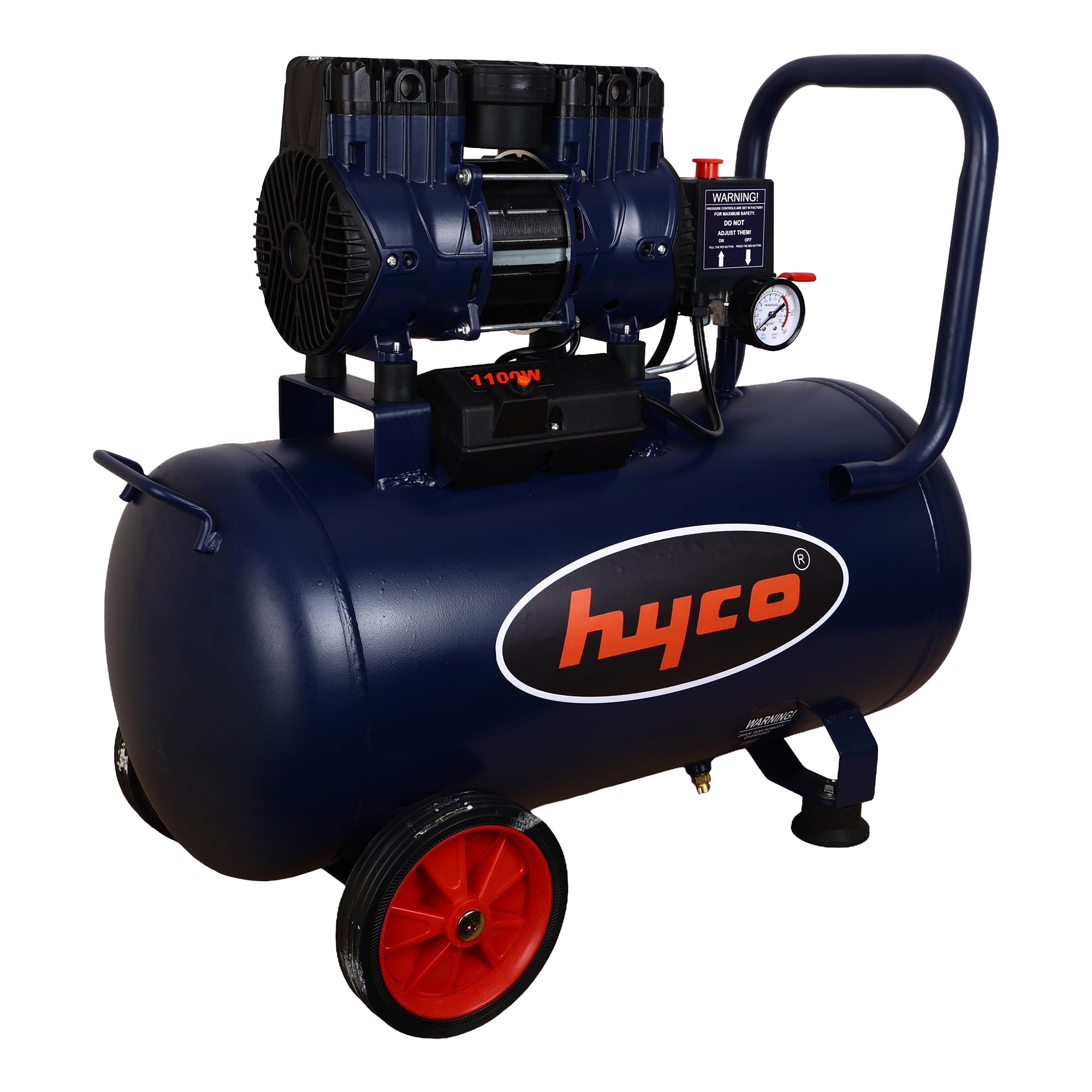Hyco 2.5HP Oil Free Air Compressor 50L | Taiwan Made, Copper Winding Motor, High Speed Technology, Portable with Wheels, Metal Tank-image-33