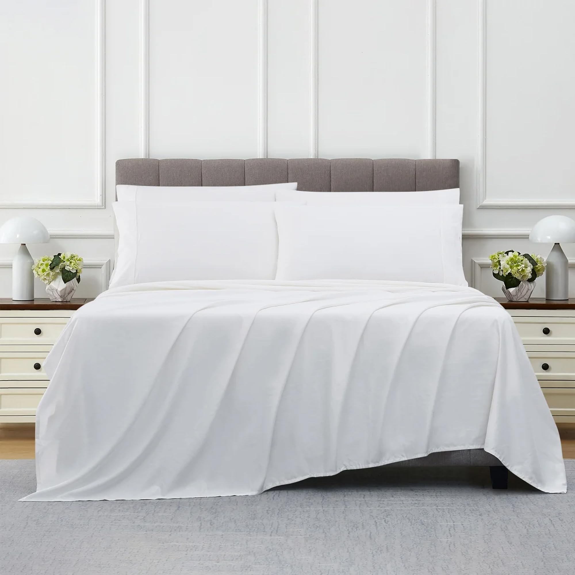 King White 680 Thread Count Kirkland Sheet Set 6 Piece Deep Pockets