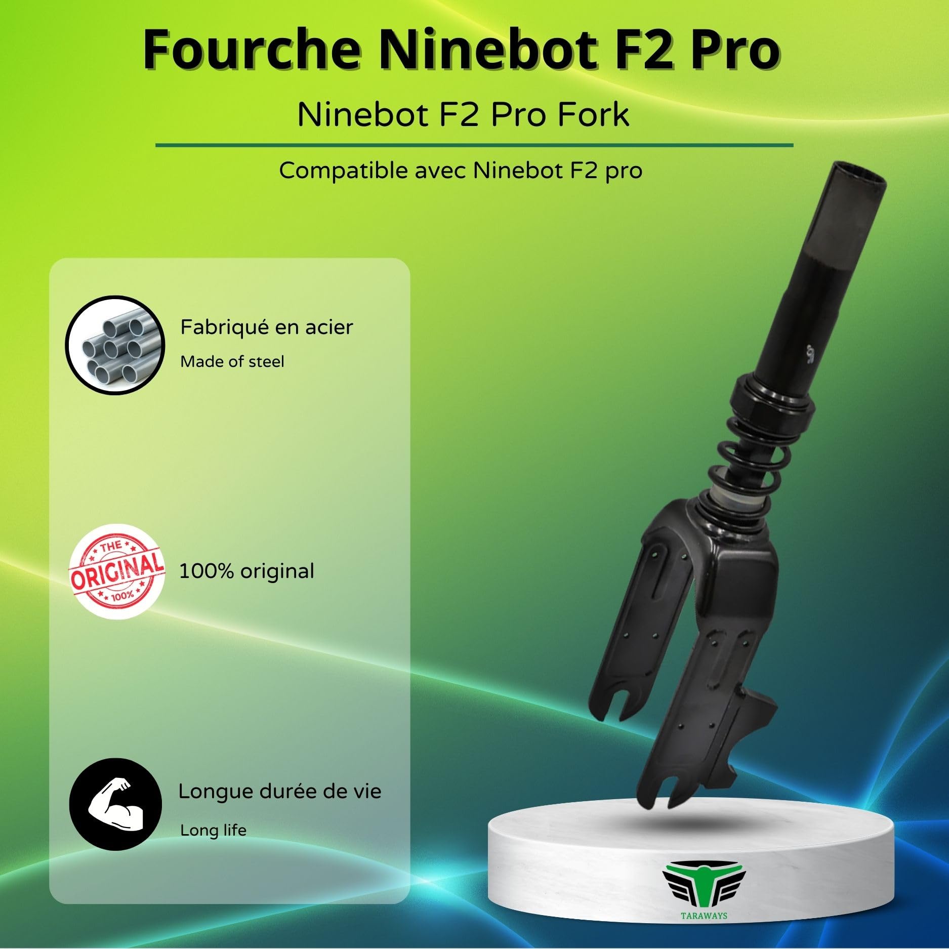 Horquilla delantera para patinete eléctrico Ninebot F2 Pro