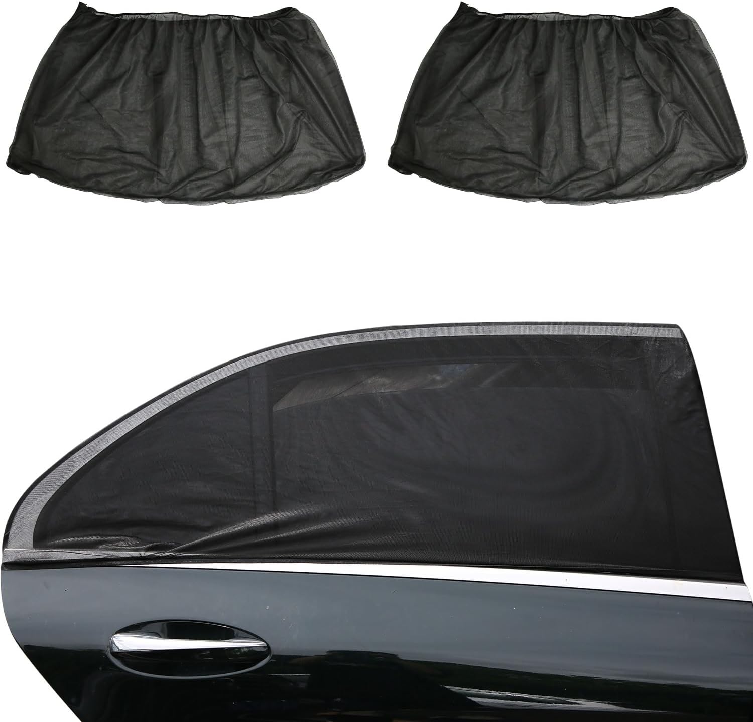 2pcs Car Window Sun Shade Screen for Rear Window, Stretchy