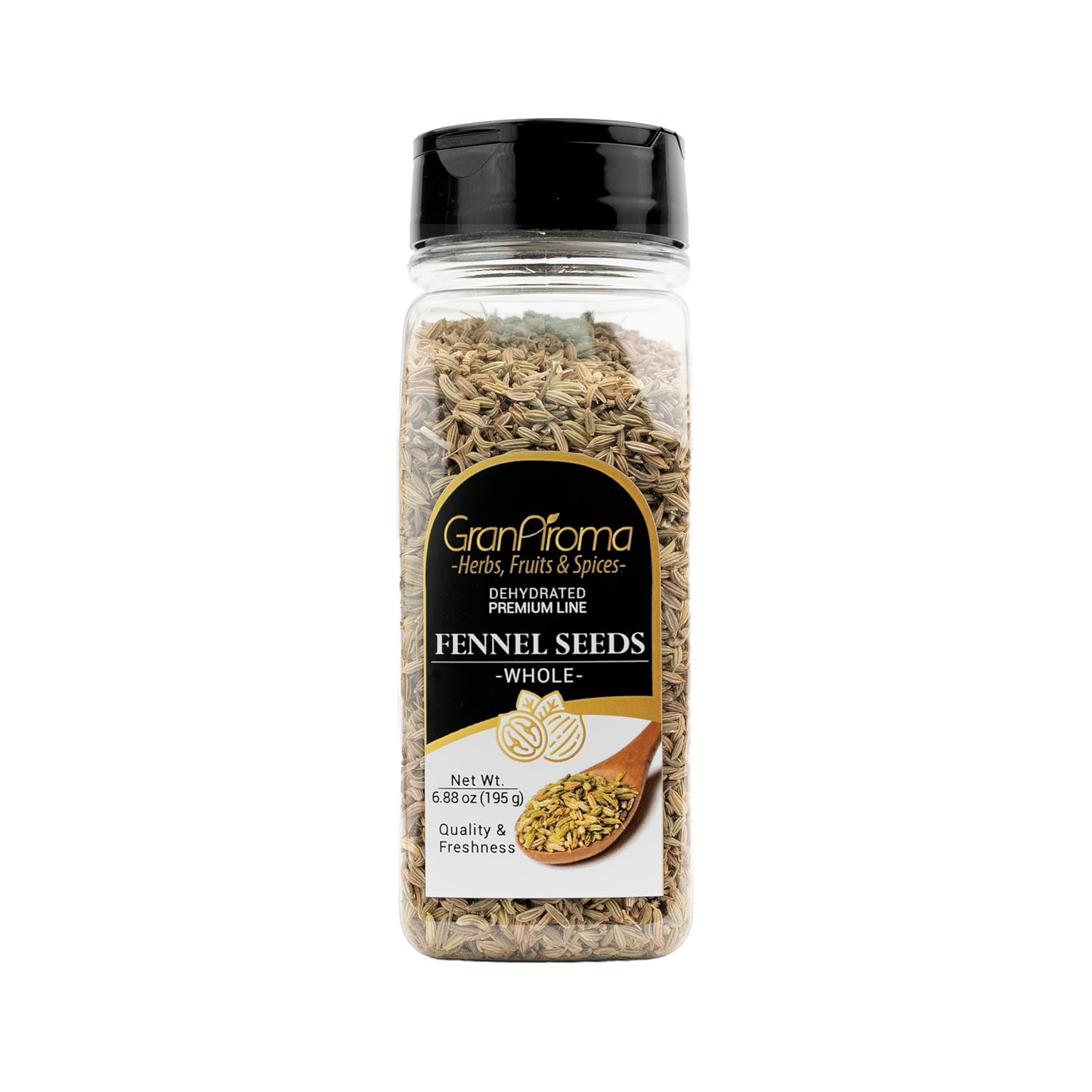 GranAroma Fennel Seeds, 2 oz, Whole Seeds, Light Flavor, Cooking & Baking