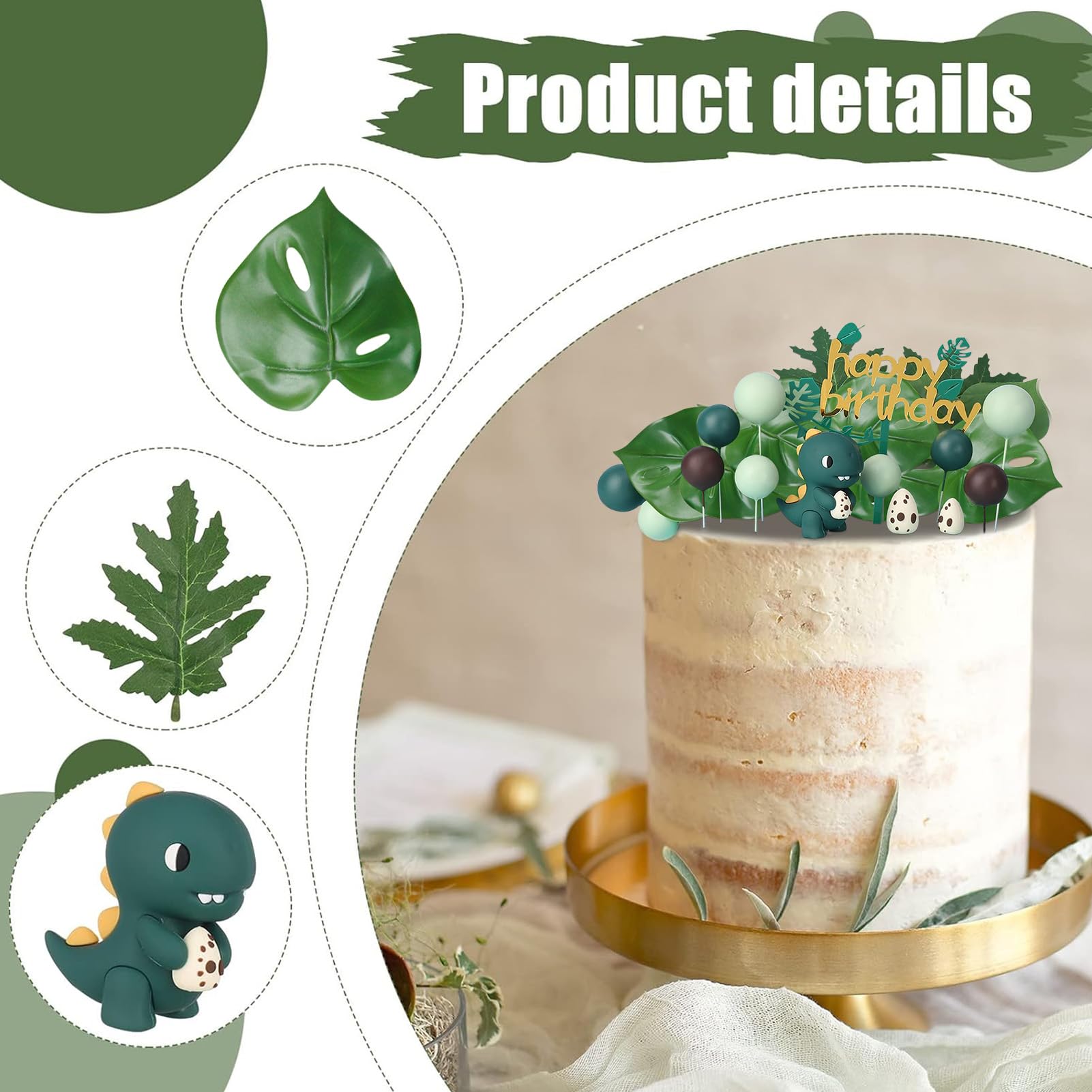 Dinosaurier Kuchendekoration Set - Dino Tortenaufleger Für Kindergeburtstag