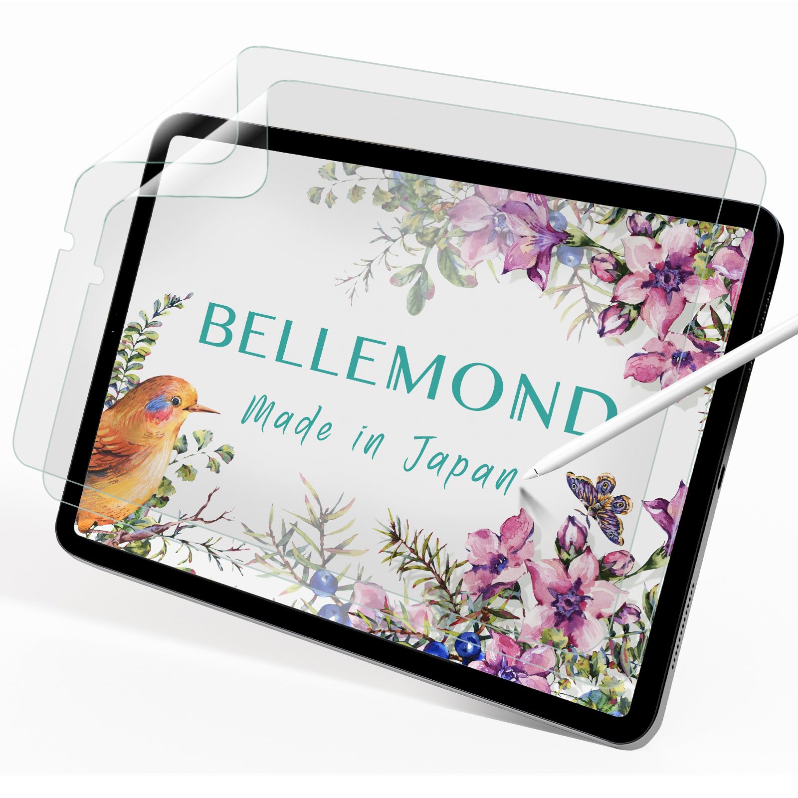 BELLEMOND - 2 SET - Designed for Firm Handwriting/Calligraphy - Paper Screen Protector for iPad Air 11” (M3, 2025 / M2, 2024) - Optimised Texture for Firm Neat Writing