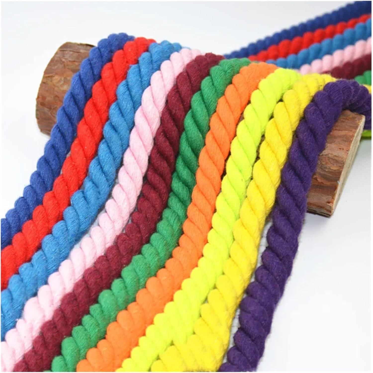 5m 10mm 3-Strand Twisted Colorful Cotton Rope/Rope for Bags Home Decoration DIY Textile Accessories(ArmyGreen)