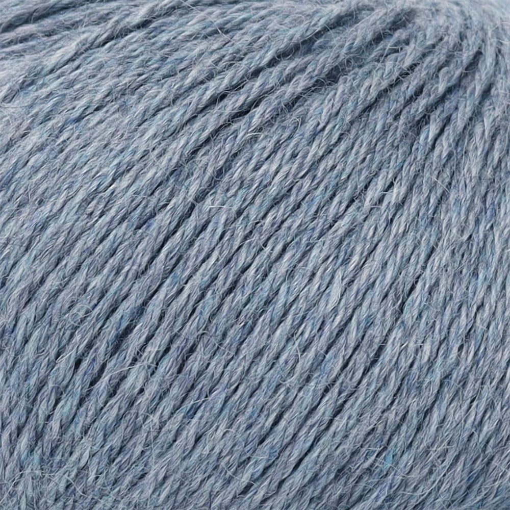100% Baby Alpaca Yarn Wool Set of 3 Skeins Worsted Weight (Heather Sky Blue)