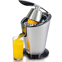 LEBENLANG Spremiagrumi elettrico 600W – Cono in acciaio inox & senza BPA I Spremi agrumi elettronico professionale I Spremuta arancia citrus Juicer machine I Spremi arance automatico melograno piccolo