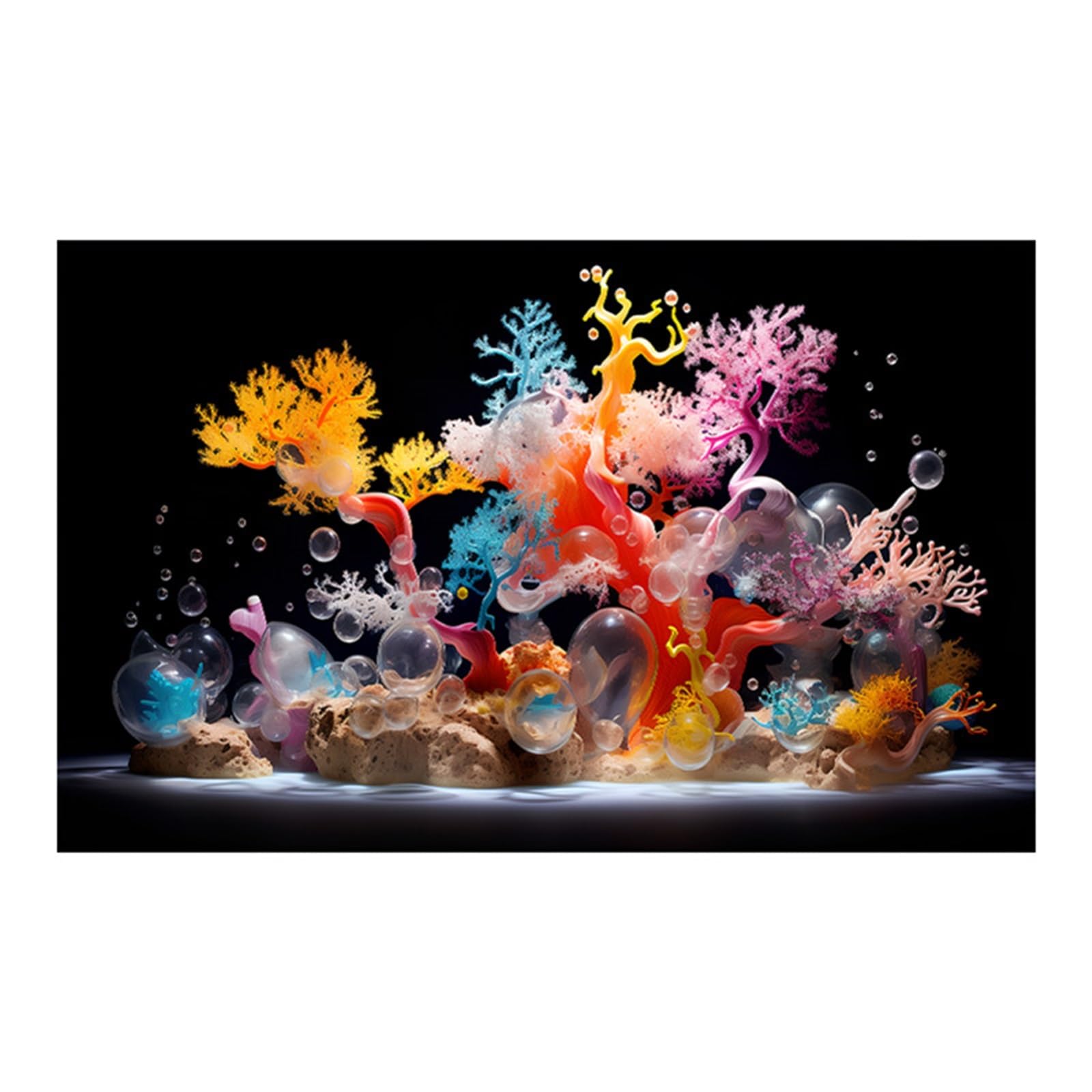 Etiqueta engomada del Fondo Acuario Efecto 3D