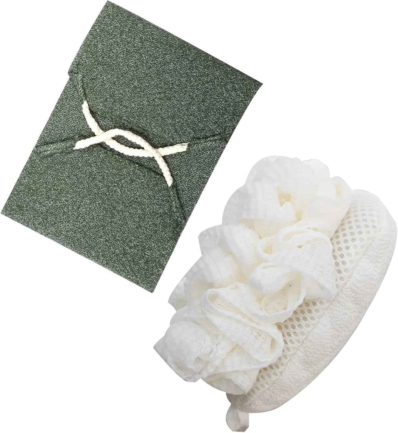 Evohyah Scrubber Back for Shower Extended Length Scrubber Towel Exfoliating Washcloth Body Scrub Sponge Shower Loofah with Handle for Women Men Deep Clean Body Skin Massages