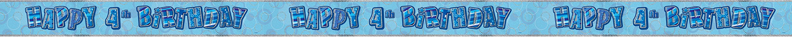 Unique Party 92068 - 9ft Foil Glitz Pink Happy 80th Birthday Banner — view 254