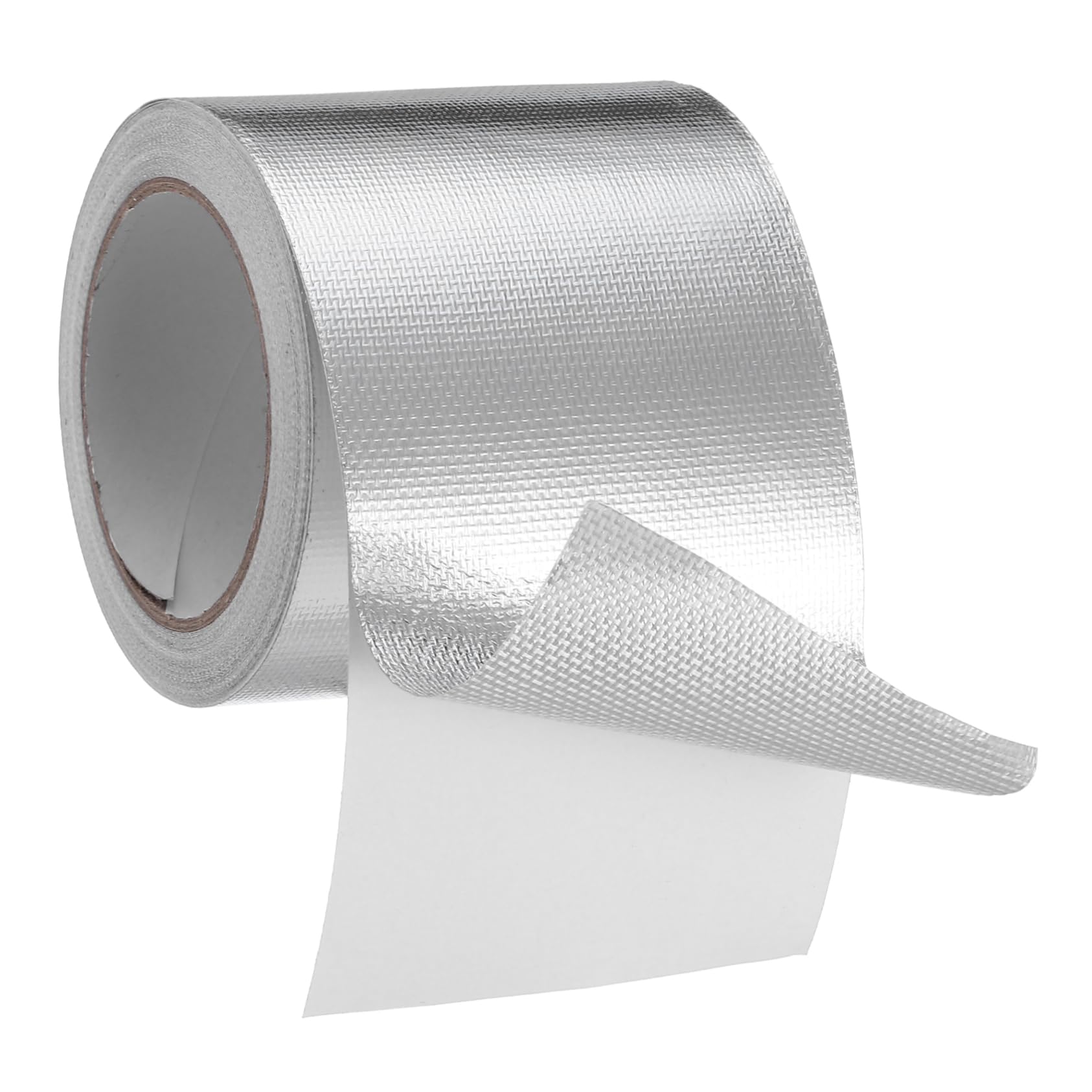 GANAZONO 1 Roll Fiberglass Cloth Aluminum Foil Tape Pipe for Sealing Outdoor Resistant Ductwork Gray Temperature Garage Insulated Heat High Fire Proof Insulation Fiber Cloth Silver