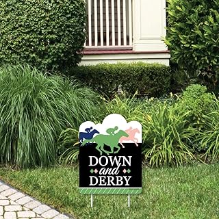 Big Dot of Happiness Kentucky Horse Derby - Outdoor Lawn Sign - Horse Race Party Yard Sign - 1 Piece