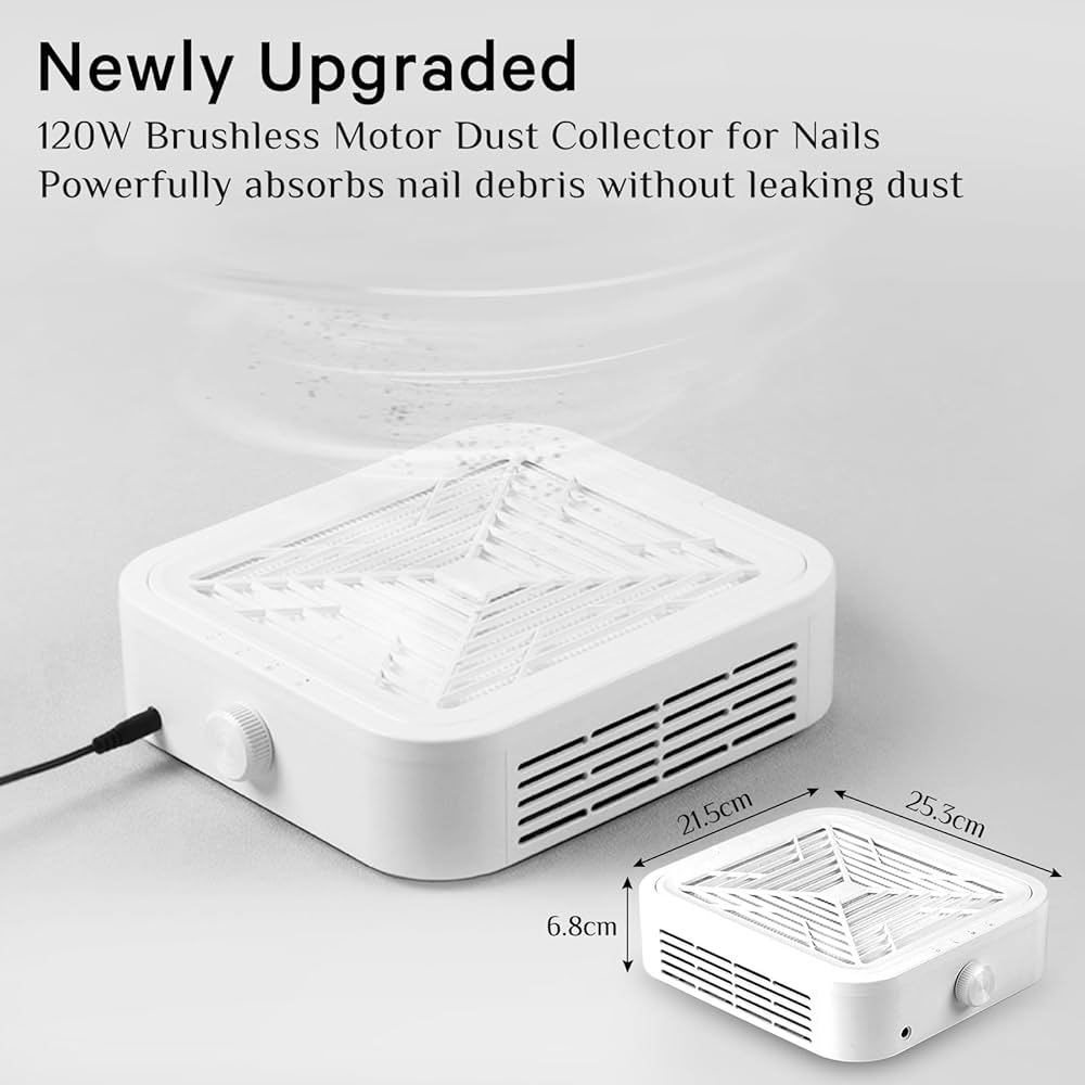 Amazon.com: BOMOQING Nail Dust Collector, 120W Powerful