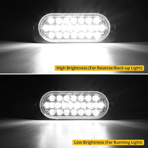 Miniatura 5 de Partsam 4 luces LED blancas de 4.4 pulgadas, 24 luces LED laterales de remolque, IP67, carcasa de aluminio, impermeable, para montaje en superficie,