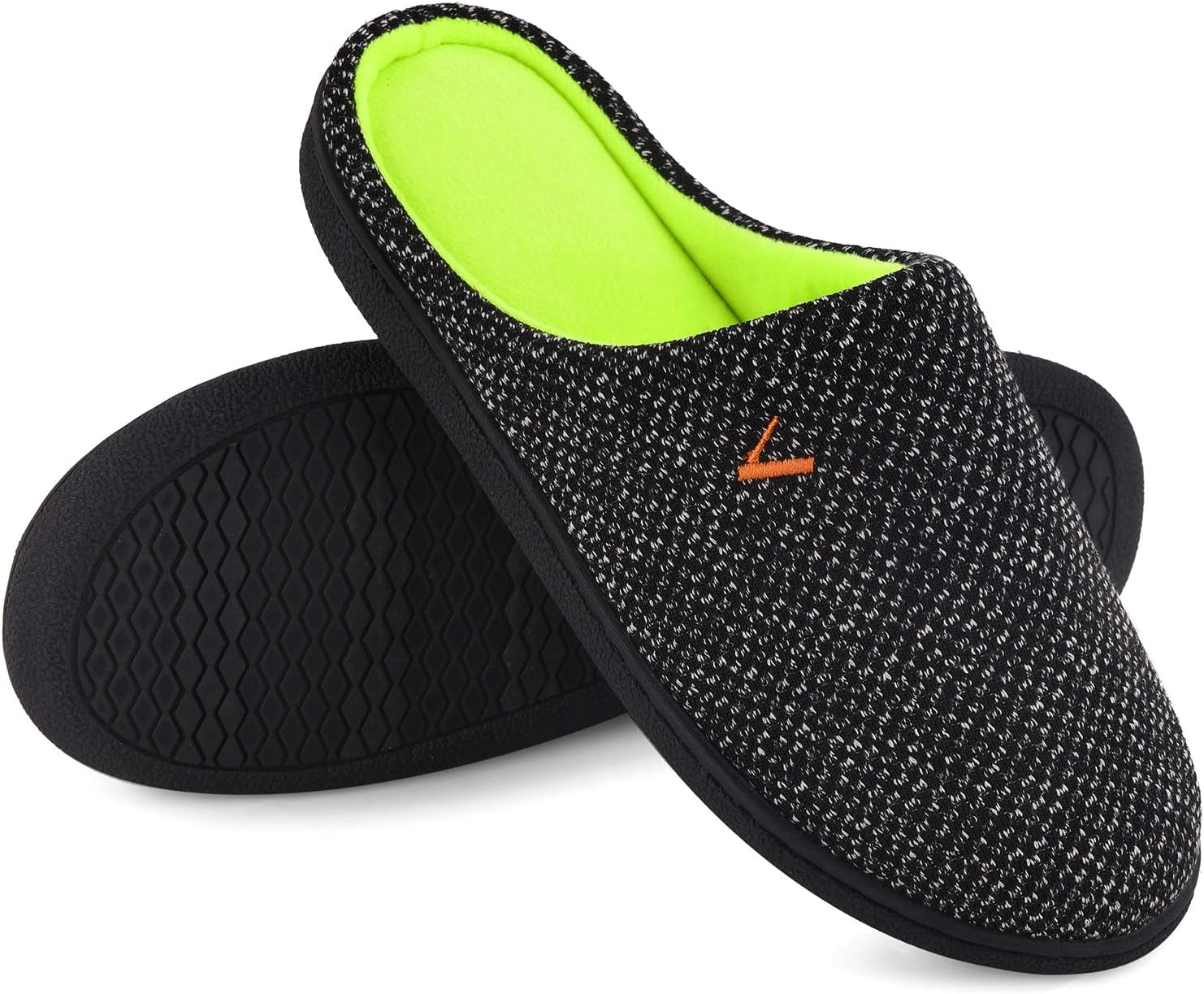 VONMAY Women's Two-Tone Slippers Slip On Memory Foam Comfy House Shoes Lightweight Indoor Outdoor