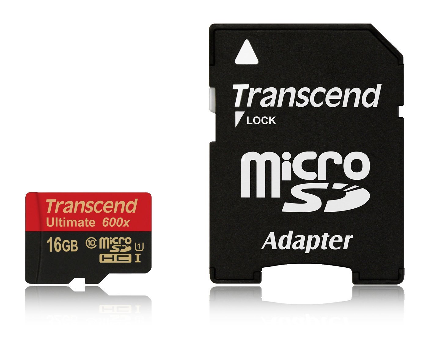 Transcend Ultimate - Tarjeta microSD de 16 GB (incorpora Chip MLC de máxima Calidad, uhs-i, Clase 10-90 MB/s, 600x - con Adaptador a SD), Negro