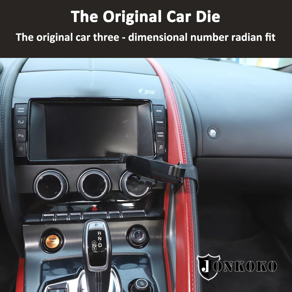 Car Central Control Armrest Car Phone Mount for Jaguar F-Type 2013-2024 Auto Mobile Phone Holder Accessories (Style A)