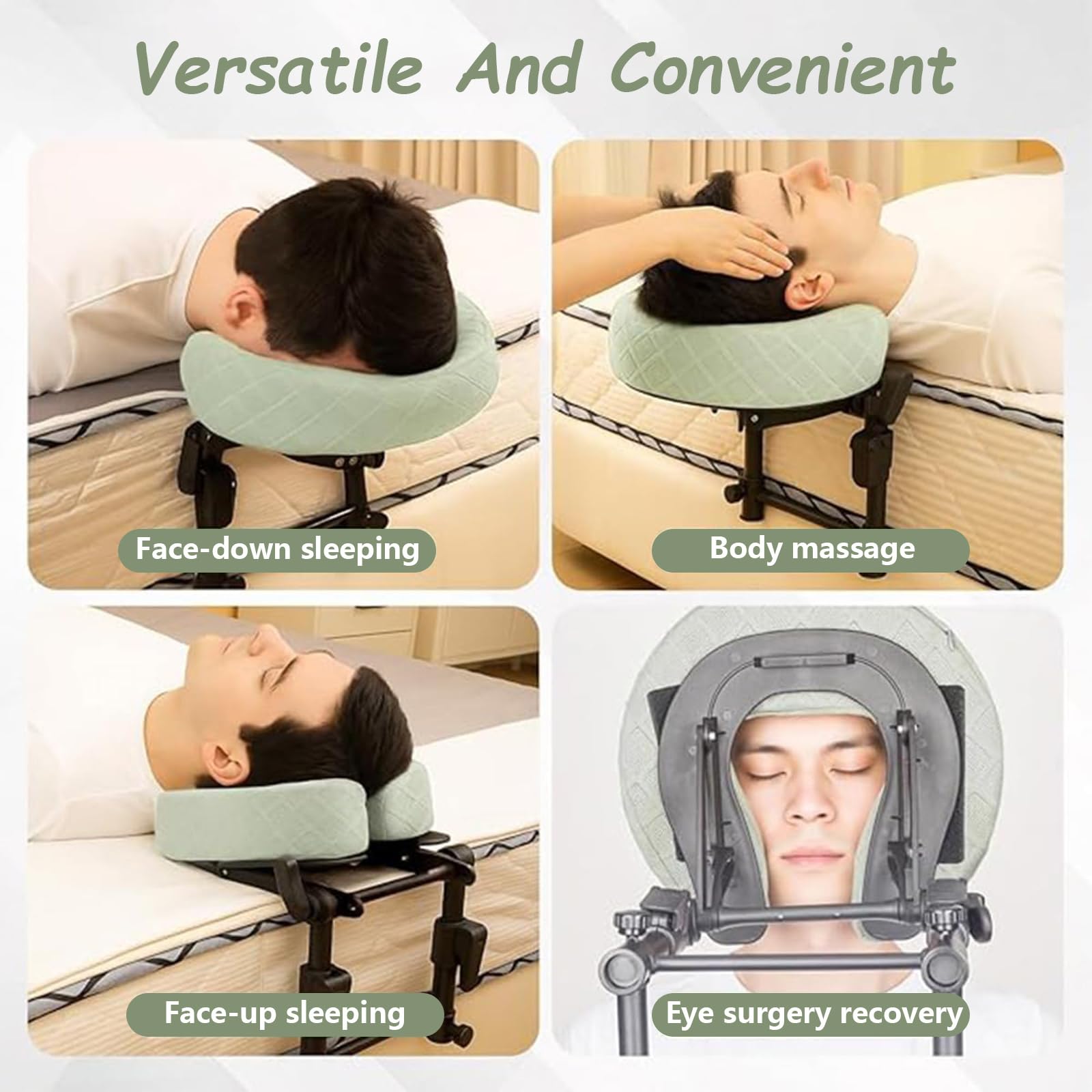 Almohada ajustable para mesa de masaje, cojín de apoyo universal para el hogar, spa y salón, ideal para recuperación de cirugía ocular con reposabrazos