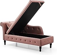 Vista 33 de HomSof Silla moderna de interior con tumbona sin brazos con patas de madera maciza