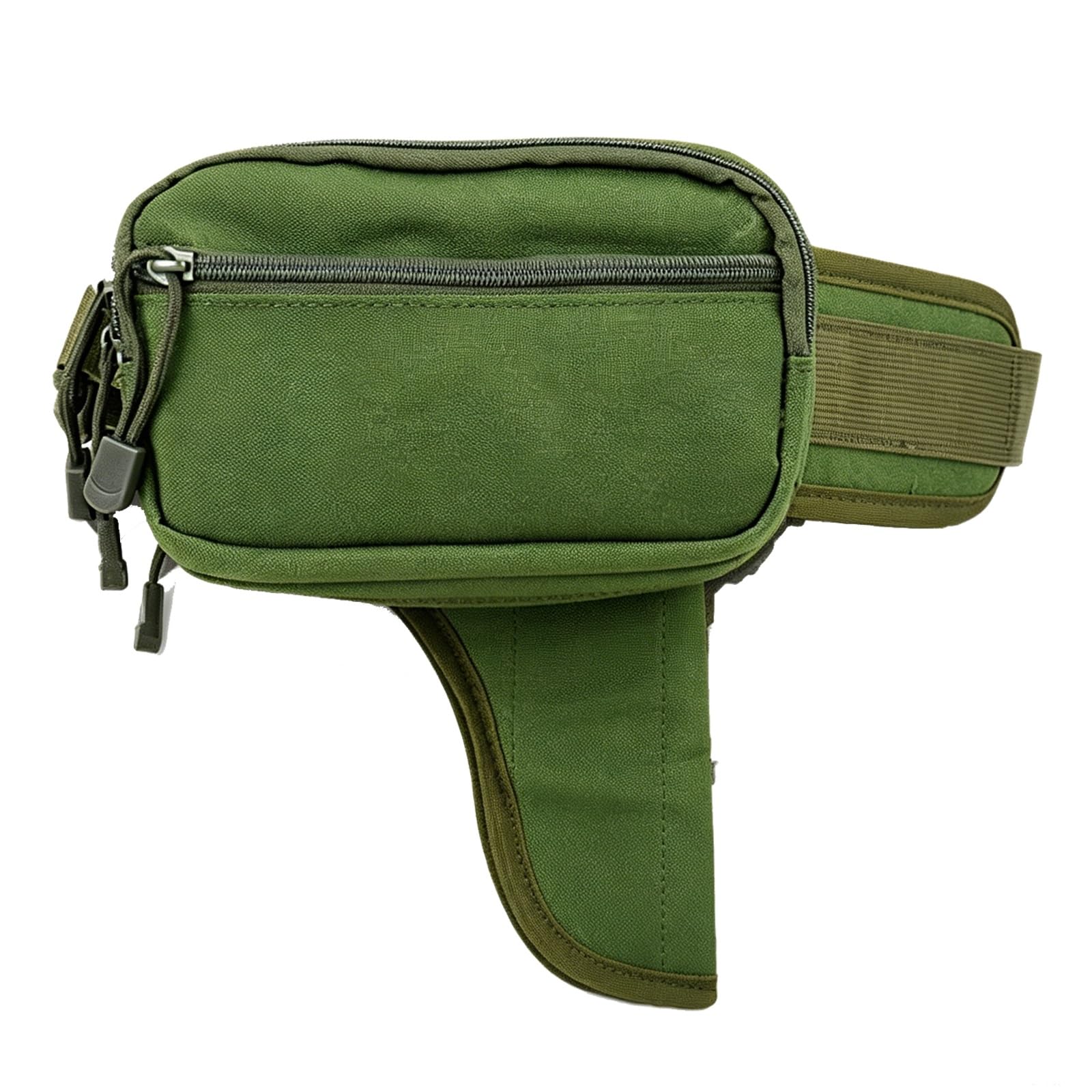 ZJIEYU Tactical Concealed Carry Waist Holster, EDC Pistol Pouch with Rapid Access Holster, for Men and Women Running and Hiking(Green)