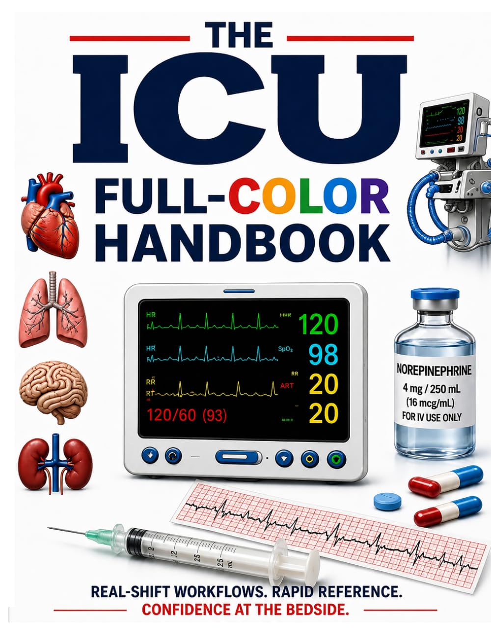 The ICU Full-Color Handbook: Master the Real-Shift Decision Process of Experienced Critical Care RNs to Recognize Deterioration Early, Prioritize Faster | Manage Complex ICU Patients with Confidence