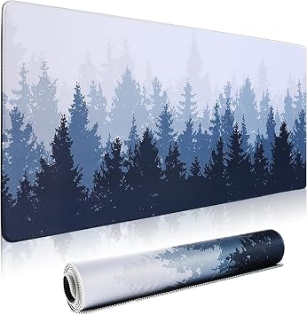 HGWALP Large Gaming Mouse Pad & Extended XXL Computer Game Mouse Mat, Long Desk Pad with Stitched Edges for Keyboard,Home Office Gaming Work Big Desk Pad 35.4x15.7x0.12IN, 90x40CM,Style C