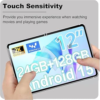 KZIOACSH 2 Pack Screen Protector for SVITOO 12 Inch Tablet/SVITOO P108 12 Inch, Ultra Clear 9H Hardness Touch Sensitive Anti-Scratch Anti-Fingerprint Protective Tempered Glass Screen Guard