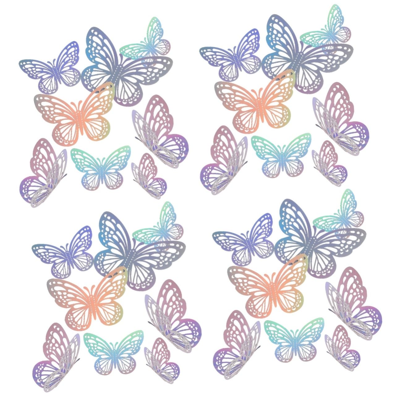 Uonlytech 288stücke Schmetterling Wandaufkleber Abnehmbare Wanddekoration Für Partys Hochzeiten Und Räume Einzigartige Schmetterlings Wanddeko Für Farbenfrohes