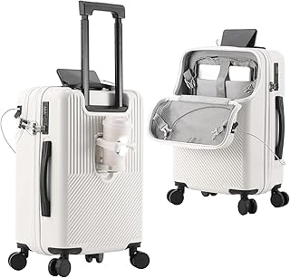 Carry On Luggage 22x14x9 Airline Approved – Front Opening Design- Can Hold a 15.4-inch Laptop, Lightweight Suitcase for Bu...