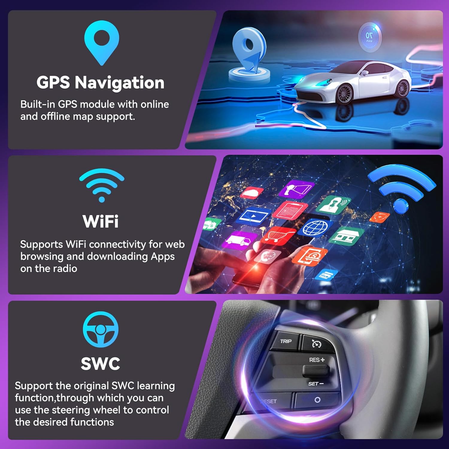 [4G+128G] Car Radio for Ford Focus 2005-2008 with Wireless CarPlay Android Auto,9 inch Touchscreen Android 15 Ford Focus Car Stereo with WiFi,GPS Navigation,Bluetooth,FM/RDS SWC EQ+Backup Camera