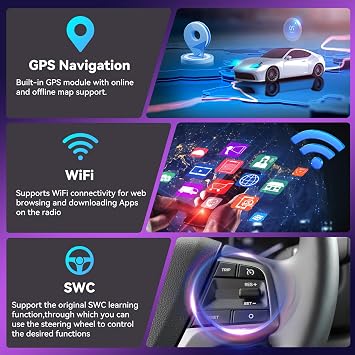 [4G+128G] Car Radio for Nissan Frontier 2009 2010 2011 2012 with Wireless CarPlay Android Auto,9 Touchscreen Android 15 Car Stereo with Mirror Link WiFi GPS,Bluetooth,FM/RDS SWC EQ+Backup Camera