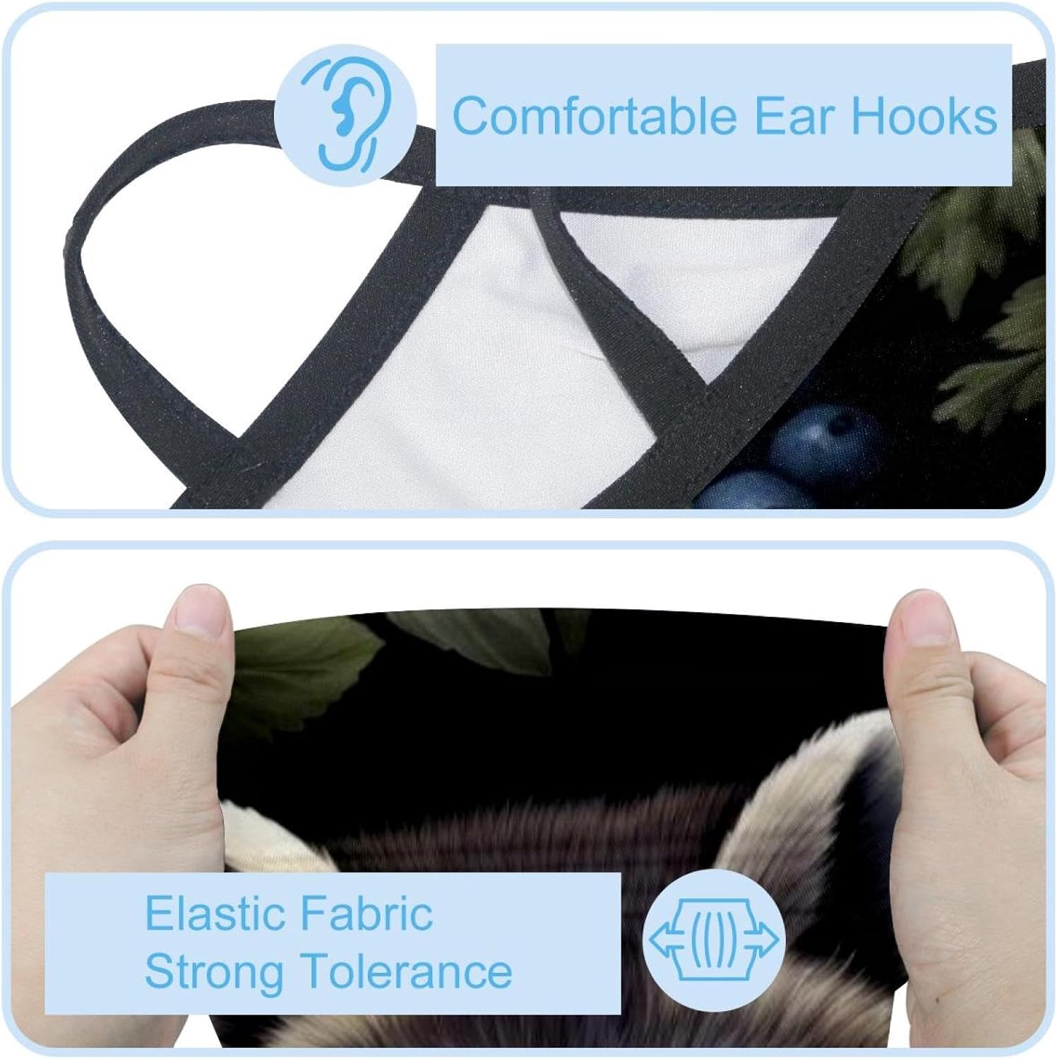 4 Pack Bear Neck Gaiter Face Cover Scarf, Breathable Sun & Wind-proof for Skiing Fishing Hiking Cycling