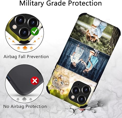 Miniatura 3 de Bitrue Funda de teléfono personalizada con múltiples fotos para iPhone 14, 13, 12, 11 Pro Max XR Xs X 7 8 Plus, diseña tu propia funda de collage