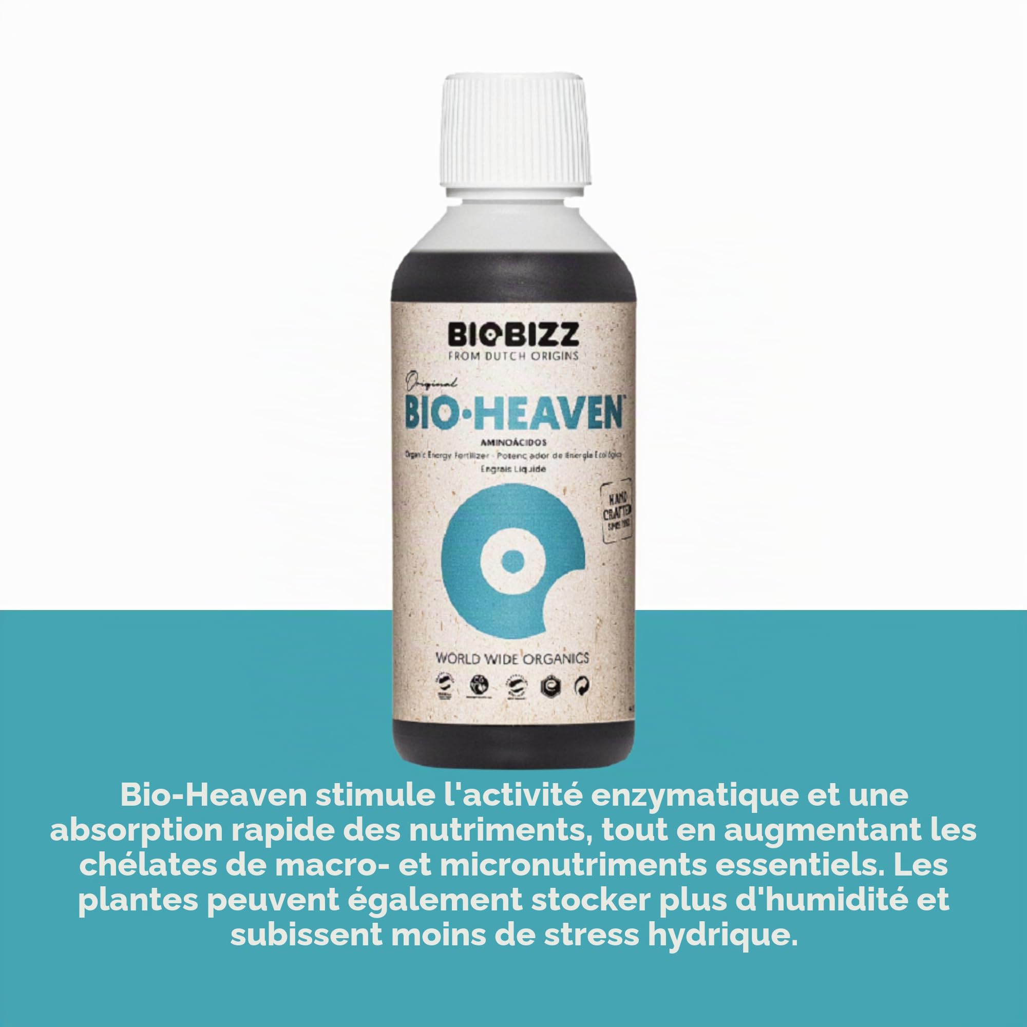 GROWMANIA Bio Heaven de BioBizz + Probe Boost Up de Up Nutrients + Verre doseur | Stimulateur de vitalité organique pour plantes | Petits jardins et pots de fleurs
