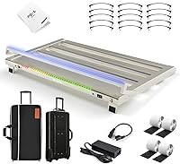 Vista 11 de Vangoa Pedalera de guitarra con fuente de alimentación aislada, PD-M de aluminio de una pieza doblada portátil plegable pedalera de guitarra