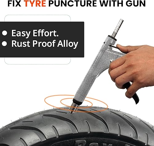 Miniatura 4 de GRAND PITSTOP Kit de reparación de pinchazos de pistola de neumáticos sin cámara con tapón de hongo para pinchazos de neumáticos y pisos en