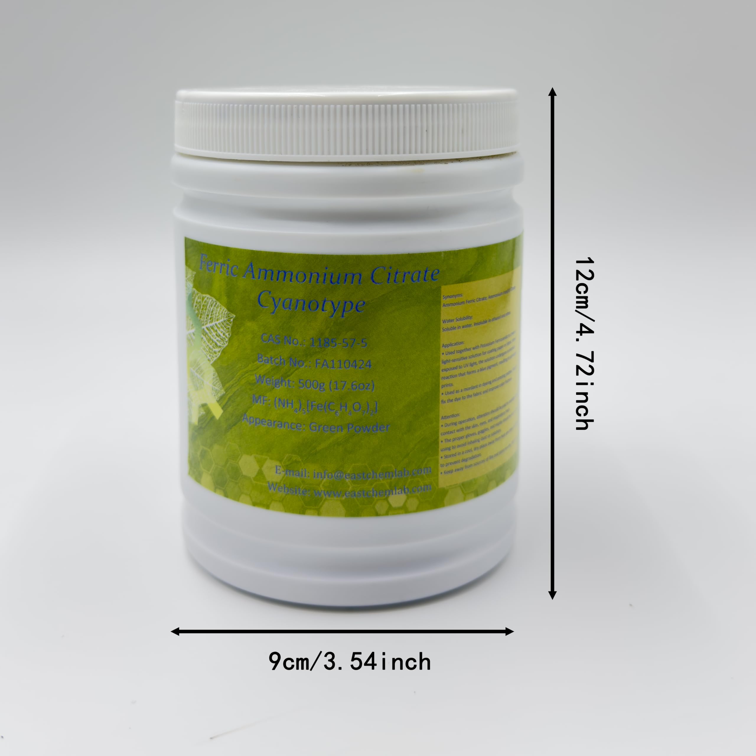 Ferric Ammoniumcitrat (Grün), für Cyanotyp (500 g)