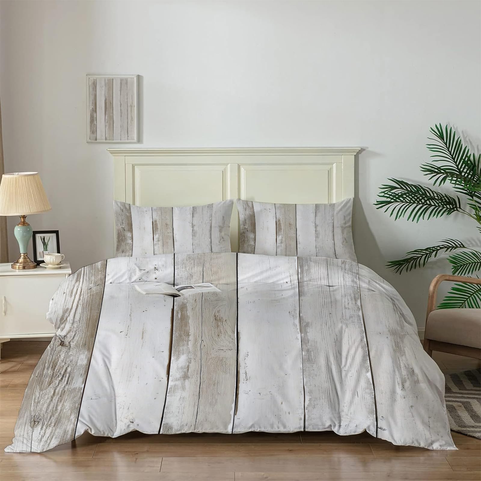 Housse de couette anti-plis et facile à border avec fermeture éclair intégrée