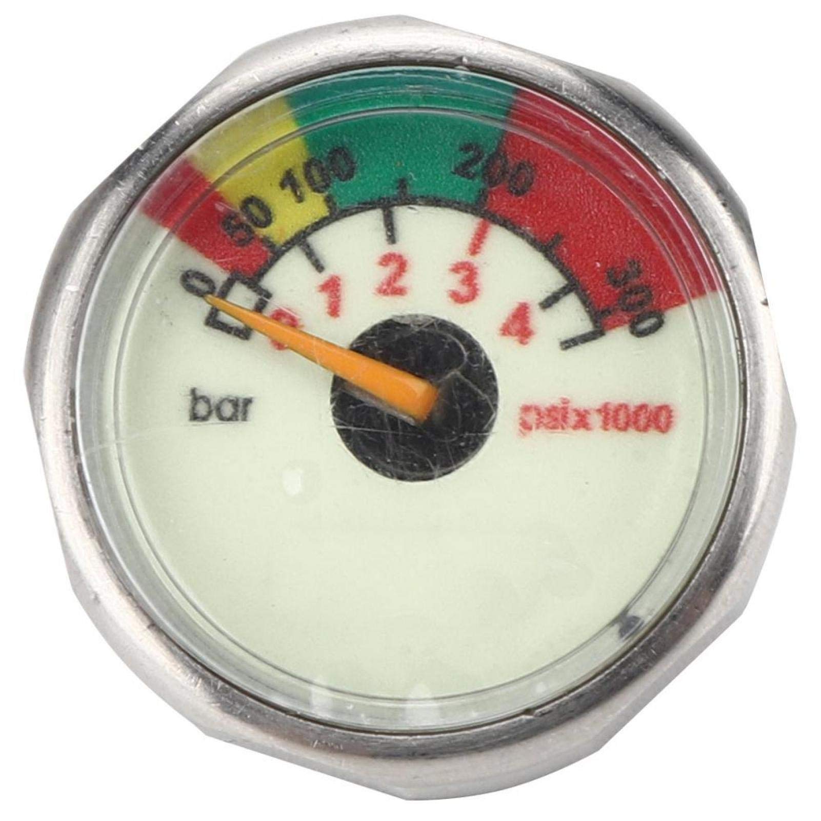 Manomètre de Bouteille de plongée sous-Marine avec 300 Bars, Acier Inoxydable, Filetage M10 pour Petit Cylindre de plongée, réservoir de plongée, réservoir de Secours, manomètre étanche