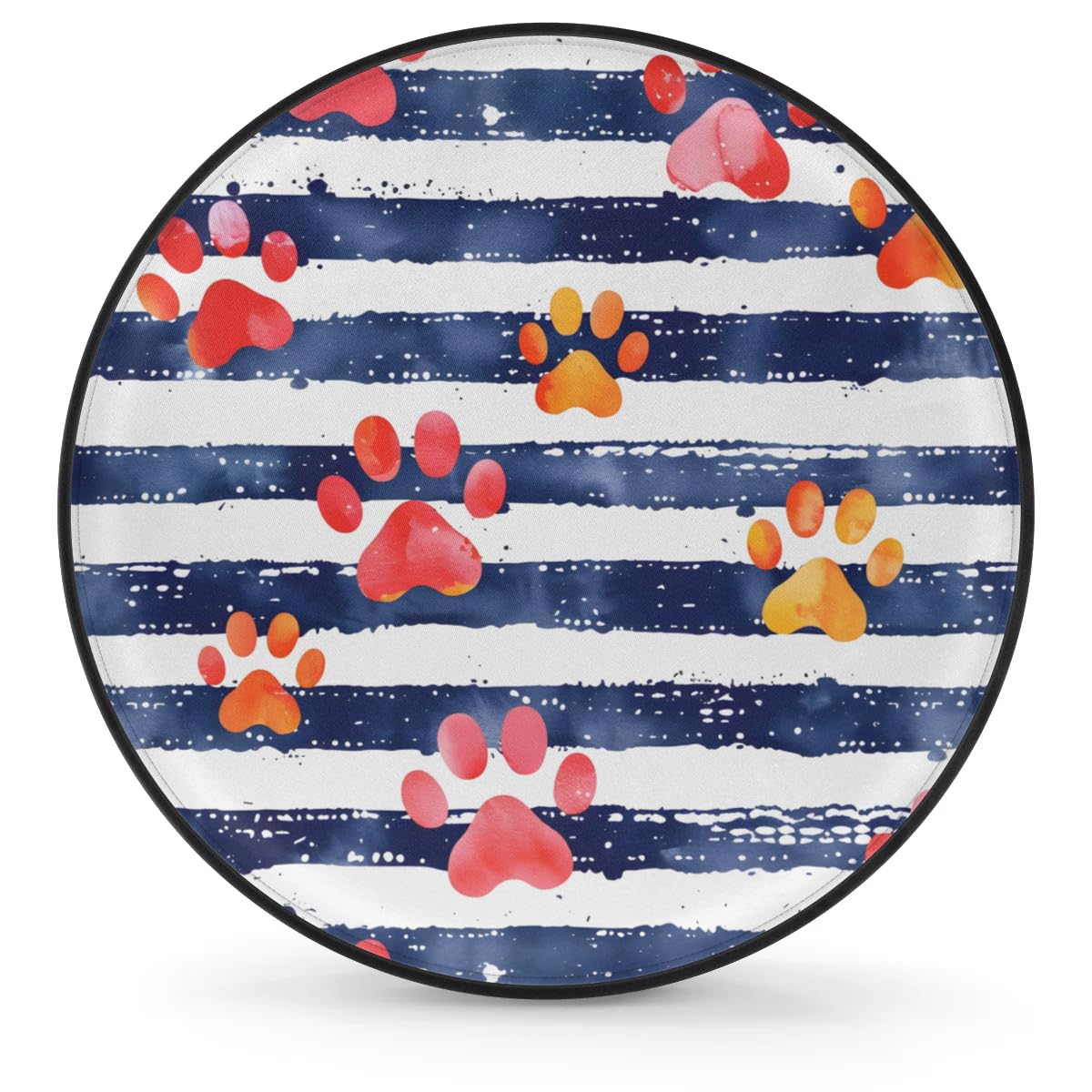 Spare Tire Cover for RV Trailer, Animal Paw Print Tire Covers Universal Fit for Travel Trailer Camper Jeep RV SUV Truck Waterproof Wheel Cover (17 inch for Diameter 31” - 33”),A-391