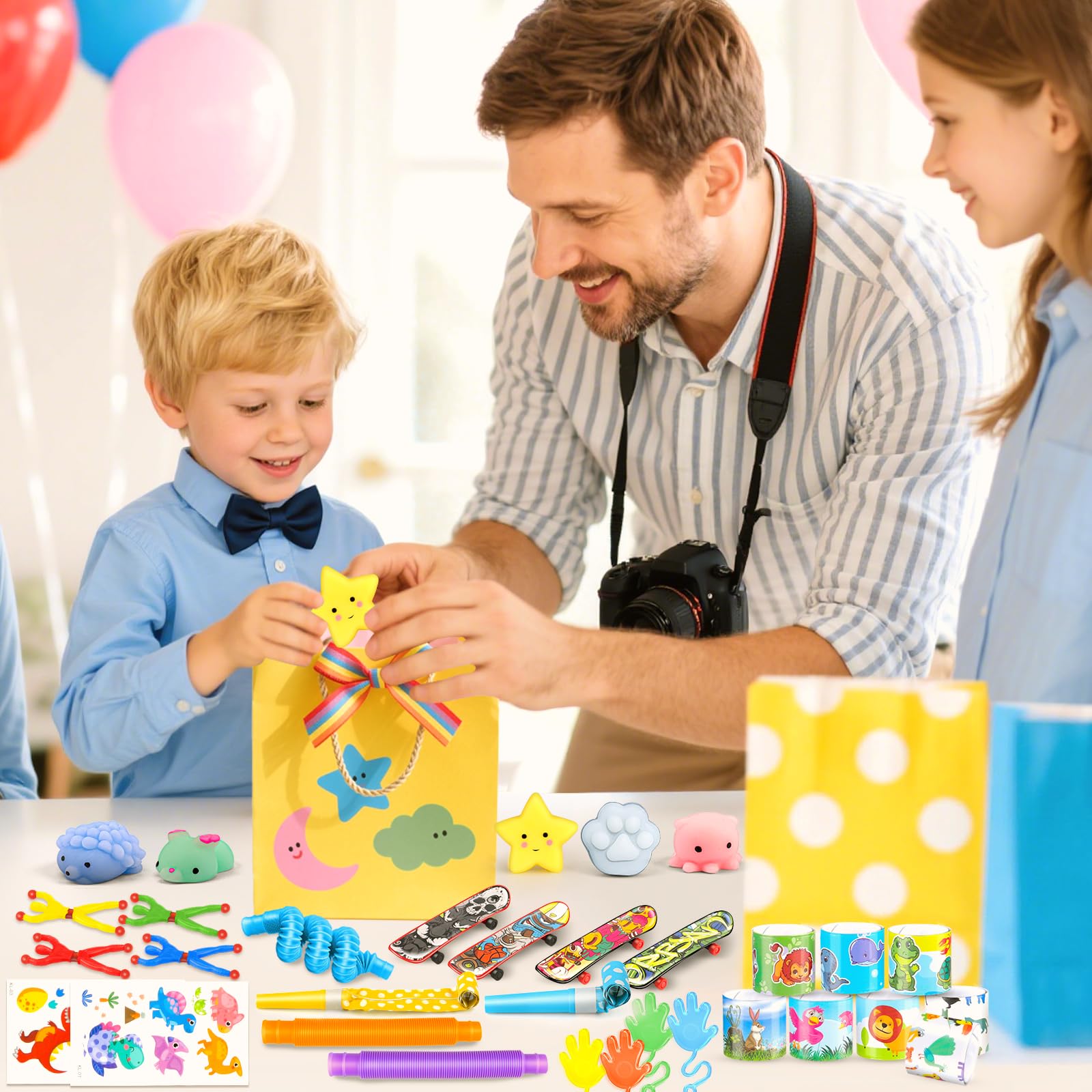 AmyBenton 80Pcs Relleno Piñatas Cumpleaños Infantil, Favores de Fiesta para Niños, Juguetes de Fiesta a Granel para Cumpleaños, Premio a Salón de Clases, Relleno de Piñata