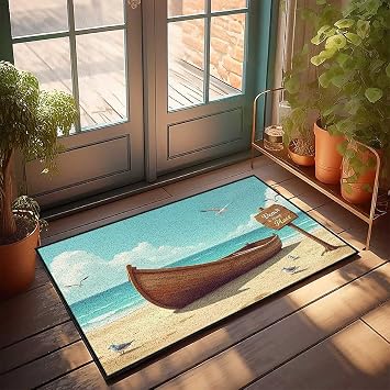 Funny Bathroom Mat Beach Escape My Perfect Place Doormat Welcome Mat for Classroom Desk Accessories for Men50X80CM