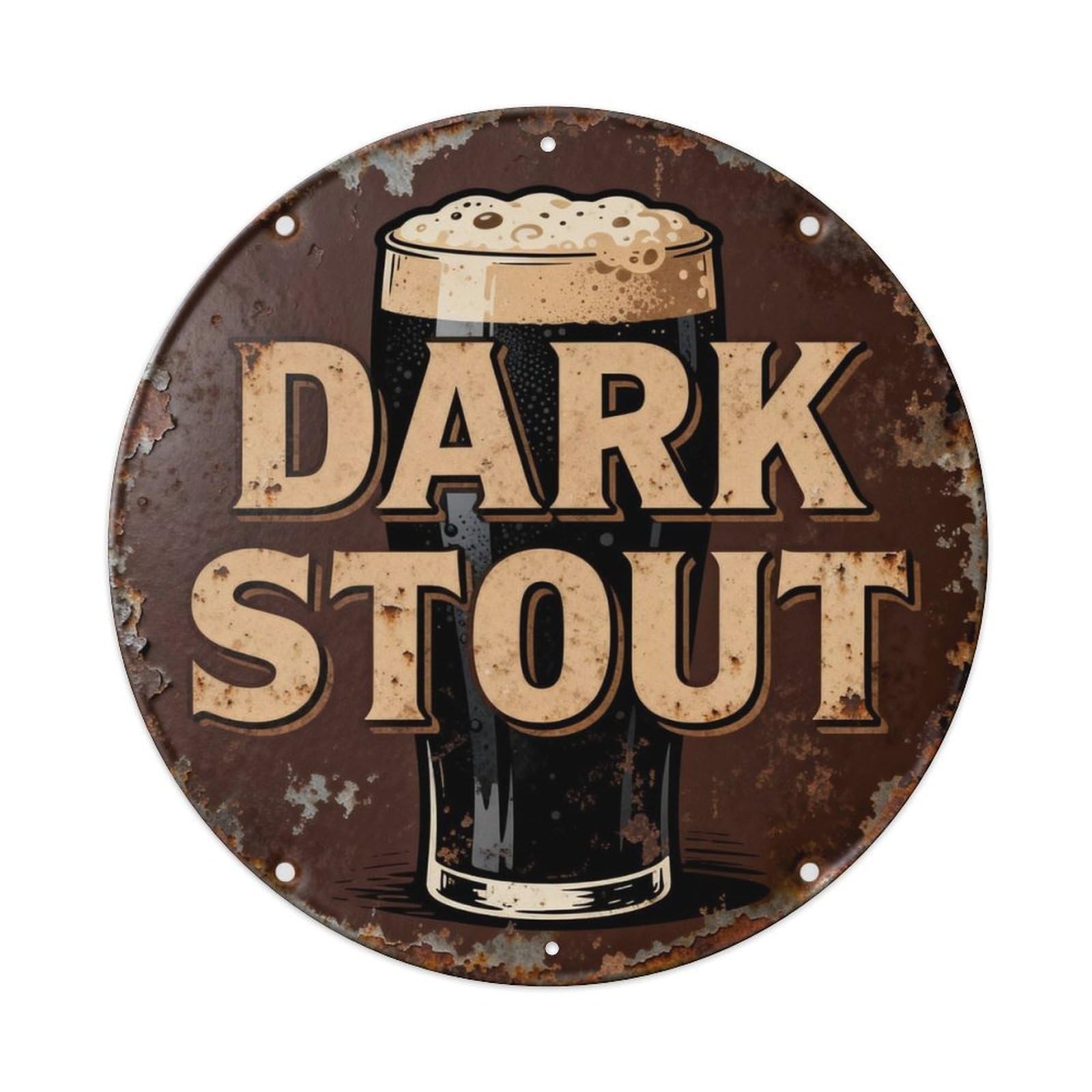 Dark Stout Metal Tin Sign Plaque