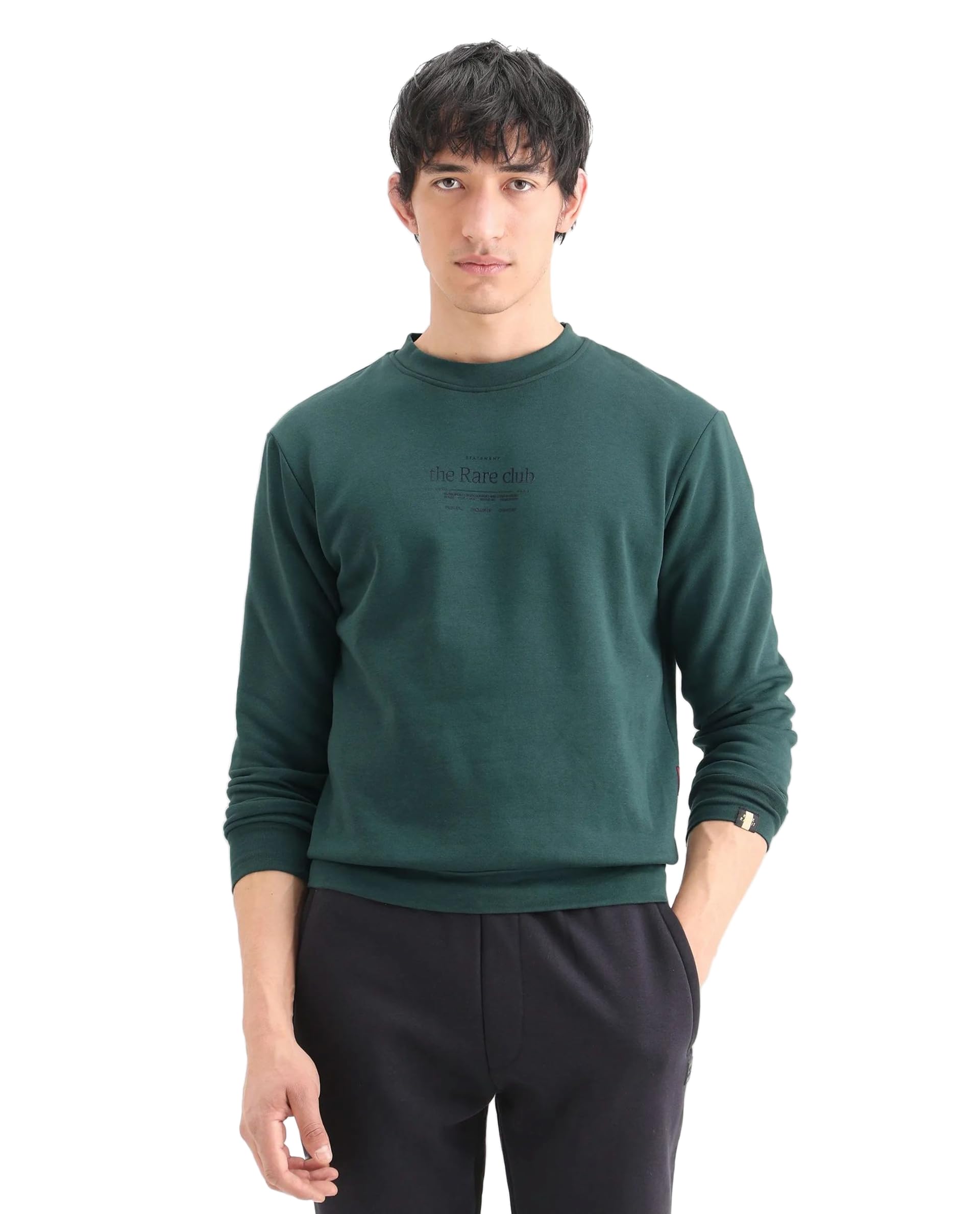 rare rabbit Men's Tamar Regular Graphic Cotton Blend Crew Neck Sweatshirt-picture-27